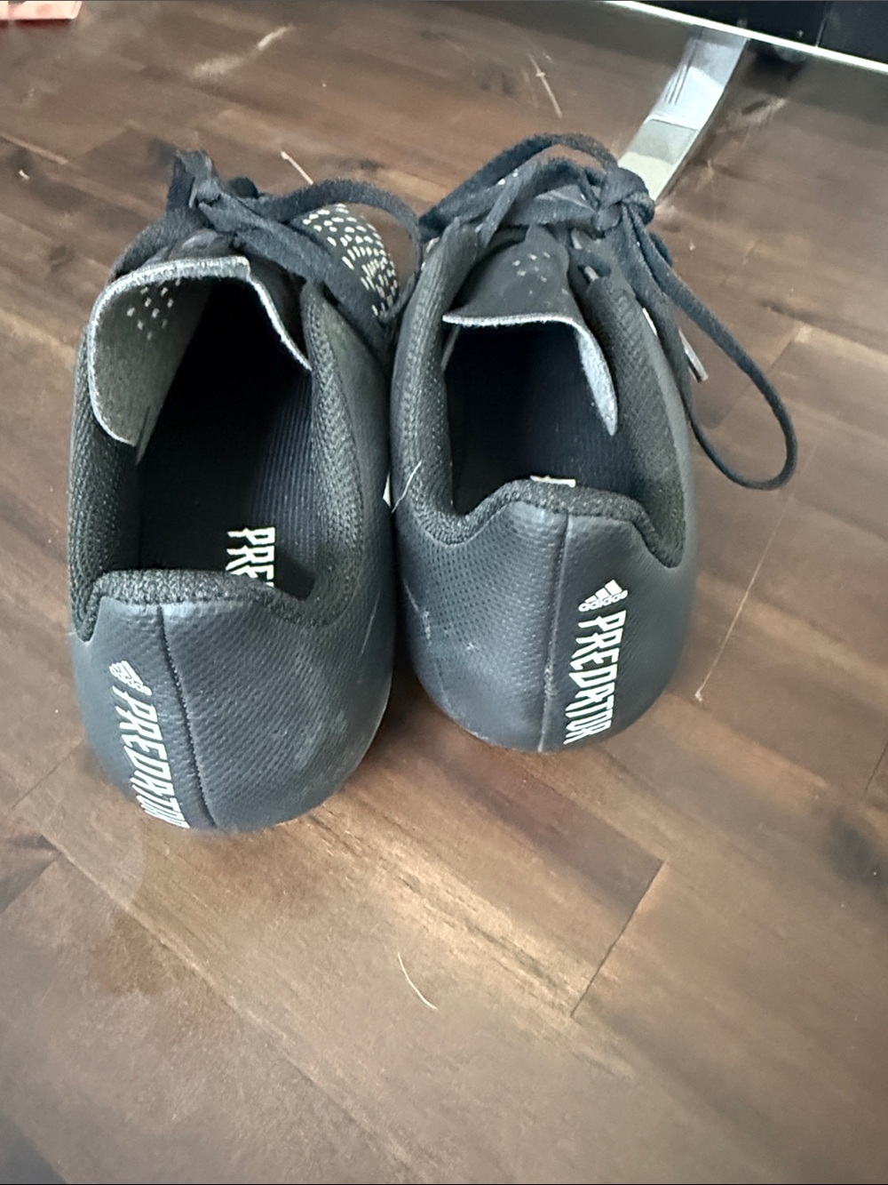 adidas Black and White Kids Soccer Cleats - Picture 3 of 6